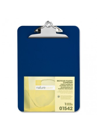 Nature Saver 1542 Recycled Clipboard, 8.5" x 12", Blue, Heavy duty, Each